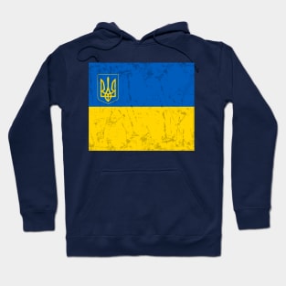 Vintage Ukrainian Flag Trident Hoodie